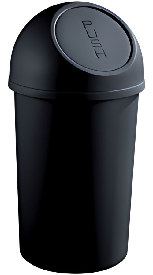 helit Poubelle "the flip", 25 litres, noir