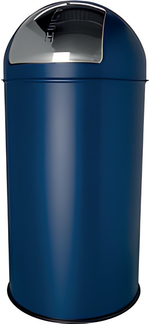 helit Poubelle en métal "the dome", 50 litres, bleu