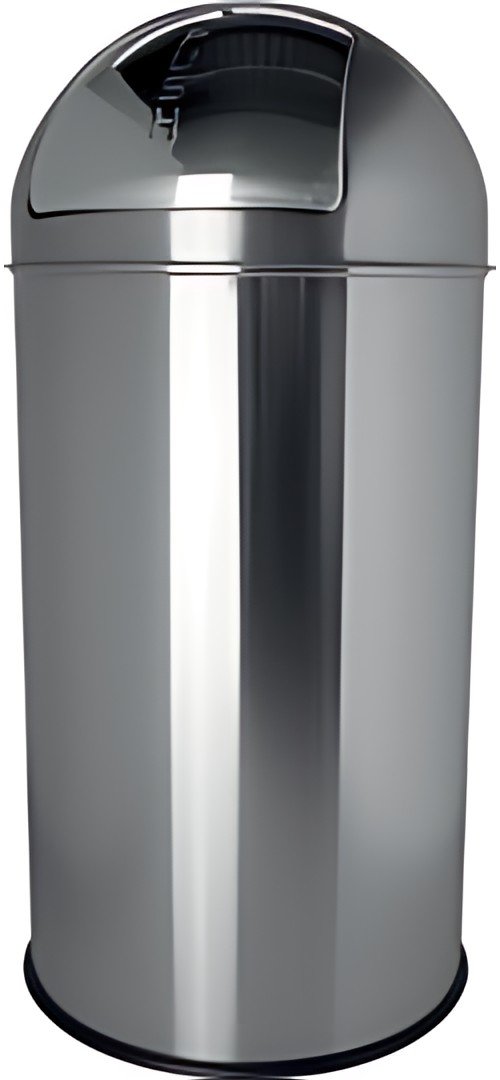 helit Poubelle en inox "the dome", 50 litres, argent
