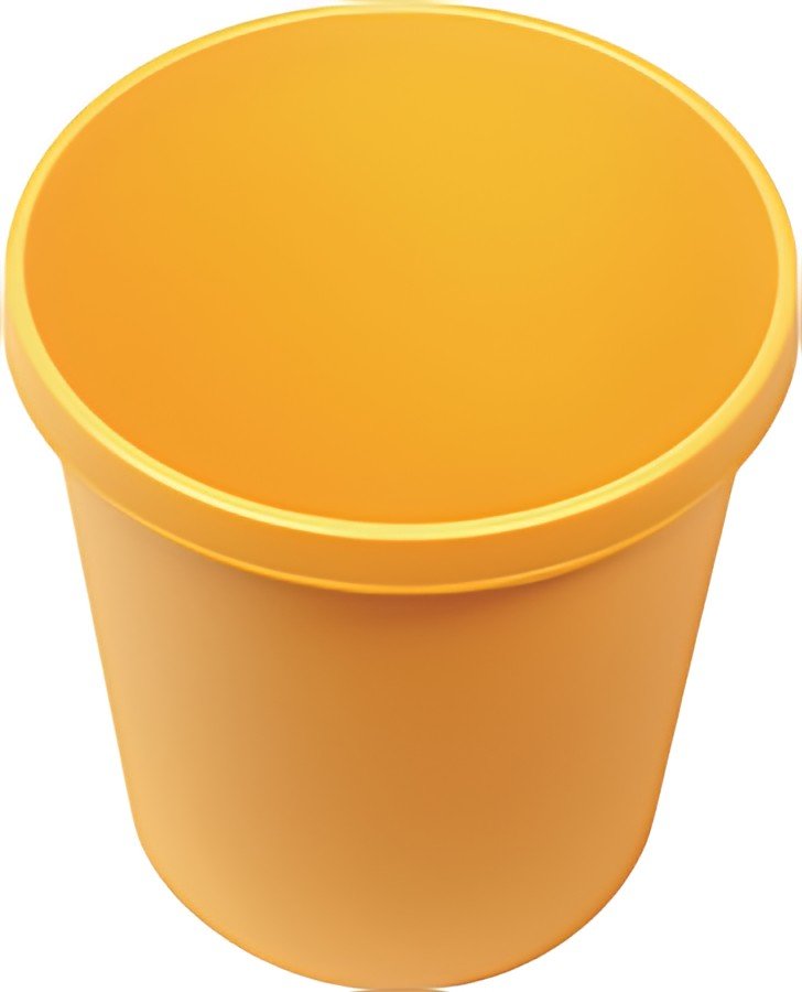 helit Corbeille à papier "the german", 45 litres, PE, jaune