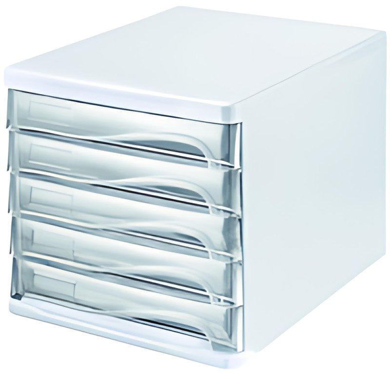 helit Module de classement "the wave", 5 tiroirs, blanc/