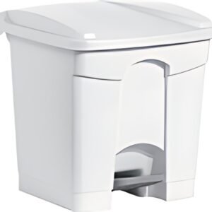 helit Poubelle à pédale "the step", 30 litres, blanc/blanc