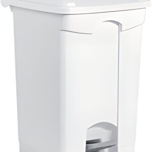helit Poubelle à pédale "the step", 45 litres, blanc/blanc