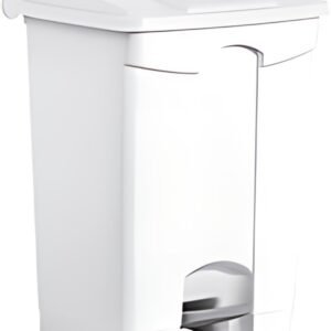 helit Poubelle à pédale "the step", 70 litres, blanc/blanc