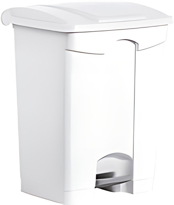 helit Poubelle à pédale "the step", 70 litres, blanc/blanc