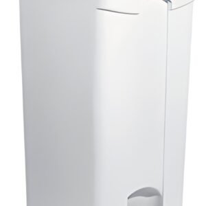 helit Poubelle à pédale "the step", 90 litres, blanc/rouge