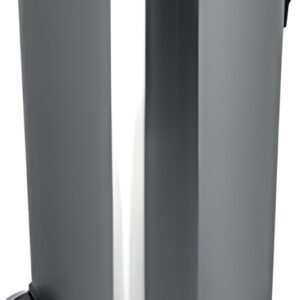 helit Poubelle à pédale "the silent", 12 litres, argent
