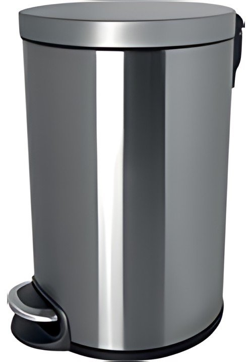 helit Poubelle cosmétique à pédale "the silent", 5 L, argent