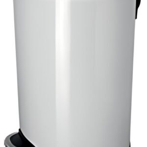 helit Poubelle cosmétique à pédale "the silent", 5 L, blanc