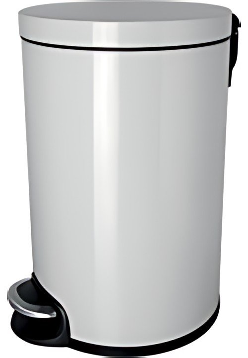 helit Poubelle cosmétique à pédale "the silent", 5 L, blanc