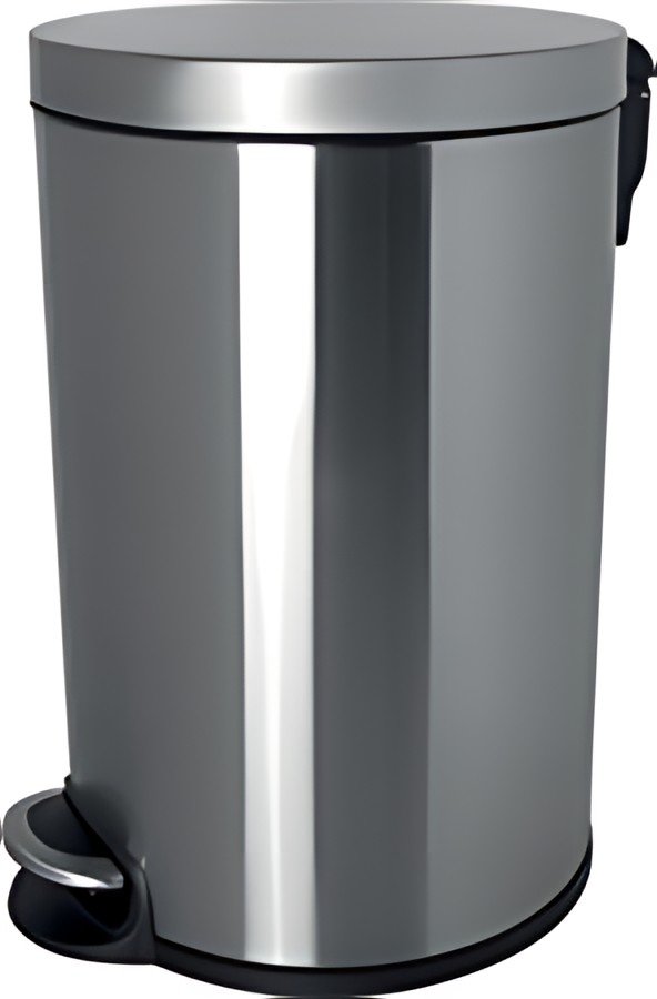 helit Poubelle à pédale "the silent", 20 litres, argent