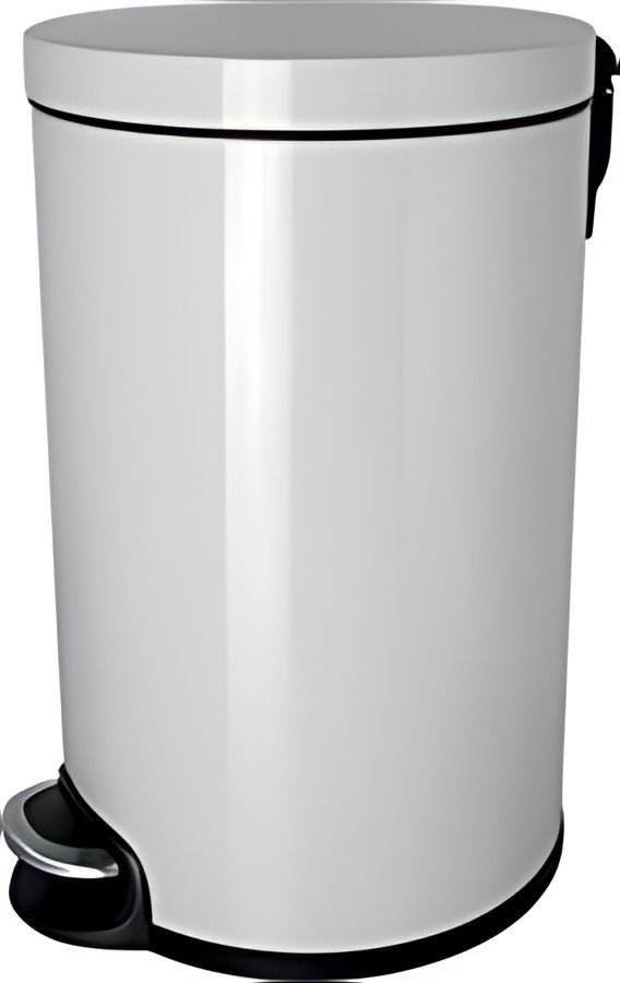 helit Poubelle à pédale "the silent", 20 litres, blanc
