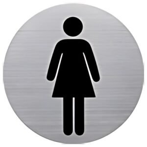helit Pictogramme "the badge" WC-Femmes, rond, argent