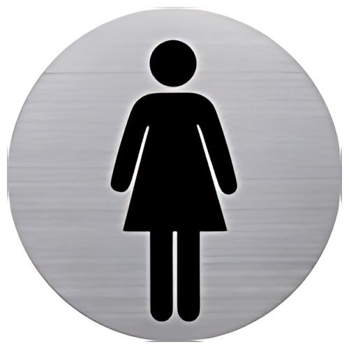 helit Pictogramme "the badge" WC-Femmes, rond, argent
