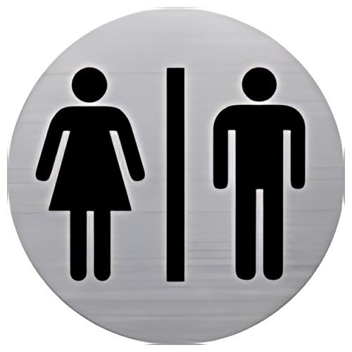 helit Pictogramme "the badge" WC Femmes & Hommes, argent