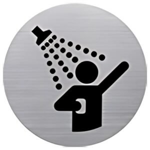 helit Pictogramme "the badge" douche, rond, argent