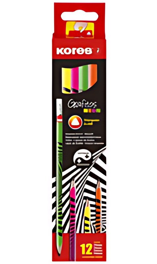 Kores Crayon à papier "Grafitos Neon", degré de dureté: HB