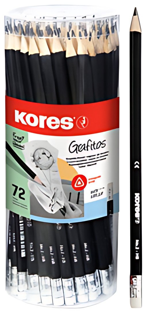 Kores crayon "GRAFITOS", dureté: HB, triangulaire, 72 pièces