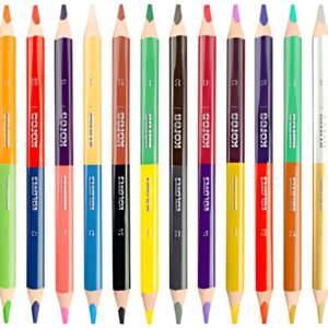 Kores Crayon de couleur Kolores JUMBO DUO, étui carton de 12