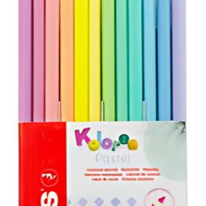 Kores Crayon de couleur "Kolores Pastel", étui carton de 12