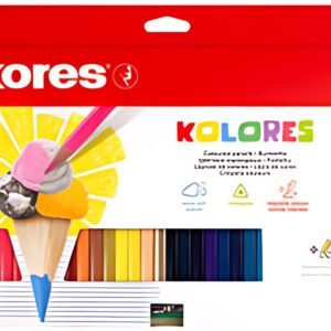 Kores Crayon de couleur triangulaire "Kolores", étui carton
