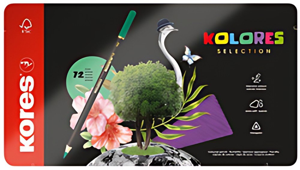 Kores Crayon de couleur "KOLORES SELECTION", étui de 72