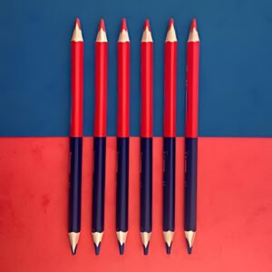 Kores Crayon de couleur TWIN Jumbo, bleu/rouge, triangulaire
