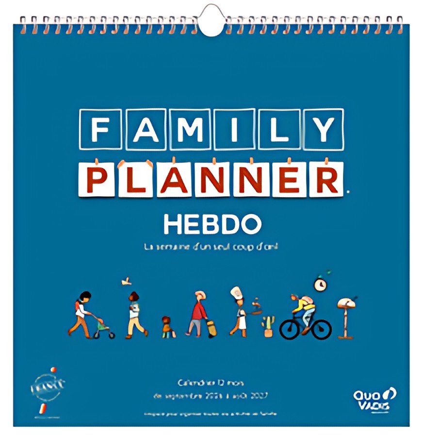 QUO VADIS Calendrier FAMILY PLANNER HEBDO, 2026/2027