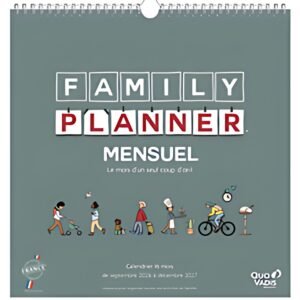 QUO VADIS Calendrier FAMILY PLANNER MENSUEL, 2026/2027