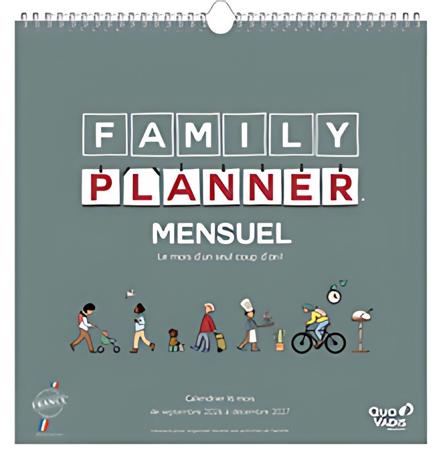 QUO VADIS Calendrier FAMILY PLANNER MENSUEL, 2026/2027