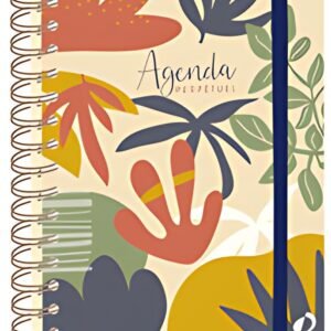 QUO VADIS Agenda perpétuel Eterny, 150 x 210 mm, Fleurs