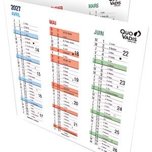 QUO VADIS Calendrier ORIGAMI, 360 x 180 mm, 2026/2027