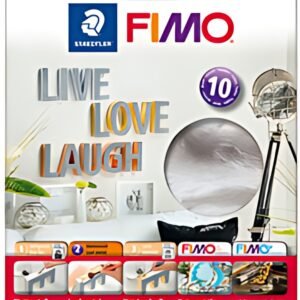 FIMO Métal en feuilles, 10 feuilles, argent