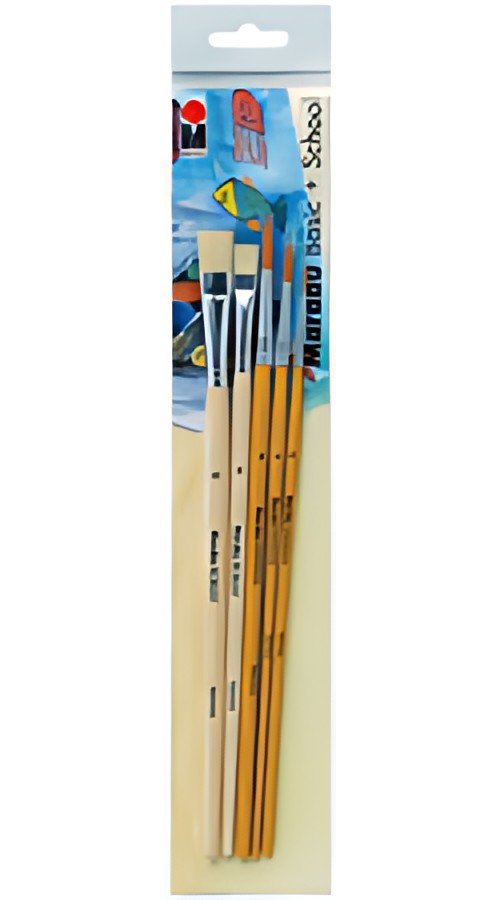 Marabu Kit de pinceau "Basic + School", de 5 pièces