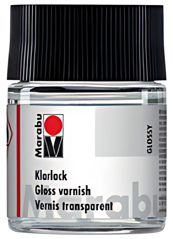 Marabu Vernis transparent, haute brillance, 50 ml, en verre