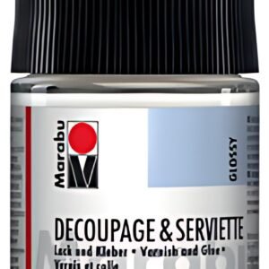 Marabu vernis & colle pour serviettes, brillant, 50 ml, dans
