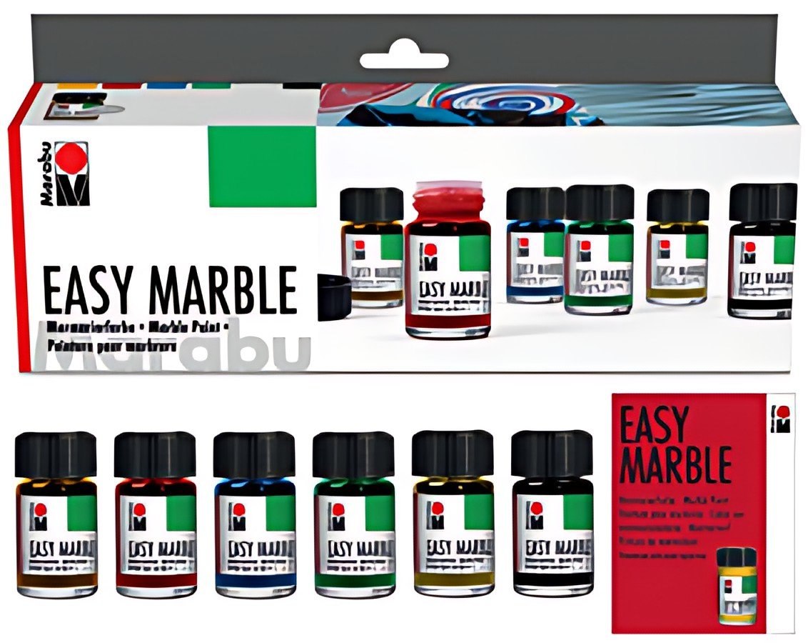 Marabu Peinture à marbrer "Easy Marble", kit de démarrage
