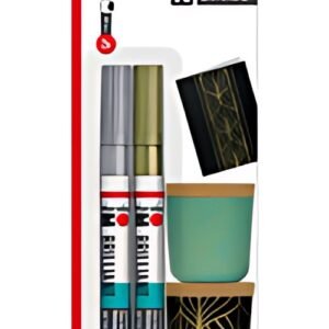 Marabu Marqueur laque "Brilliant Painter Basic" blister de 2