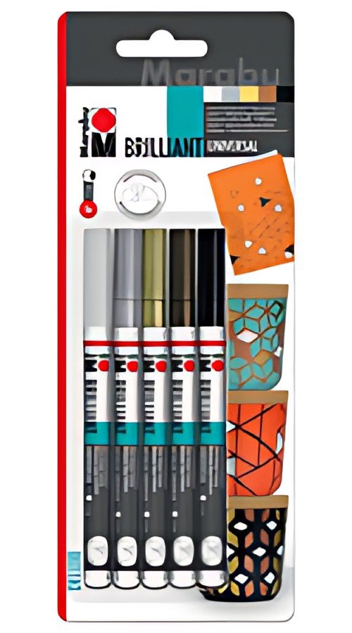 Marabu Feutre de peinture "Brilliant Painter", blister de 5
