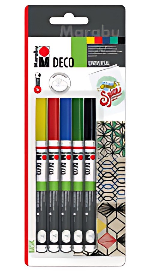 Marabu Marqueur acrylique "Deco Painter mat", blister de 5