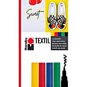 Marabu Marqueur pour textile "Textil Painter", blister de 5