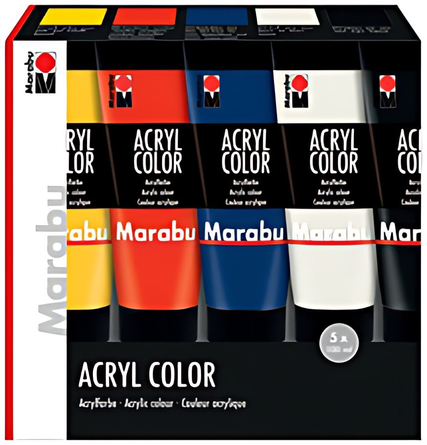 Marabu Peinture acrylique "AcrylColor", kit de démarrage