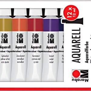 Marabu Peinture aquarelle, 12 ml, Kit de 12