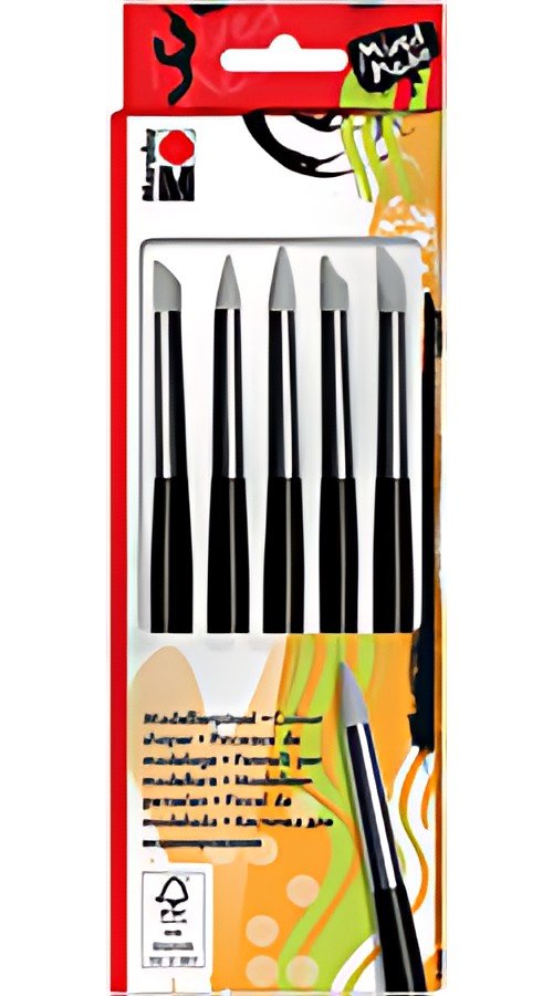 Marabu Kit de pinceau de modélage, pointe en silicone