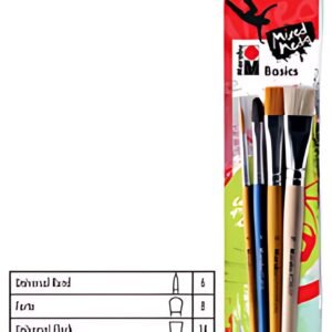Marabu Kit de pinceaux "Basics", équipement de base