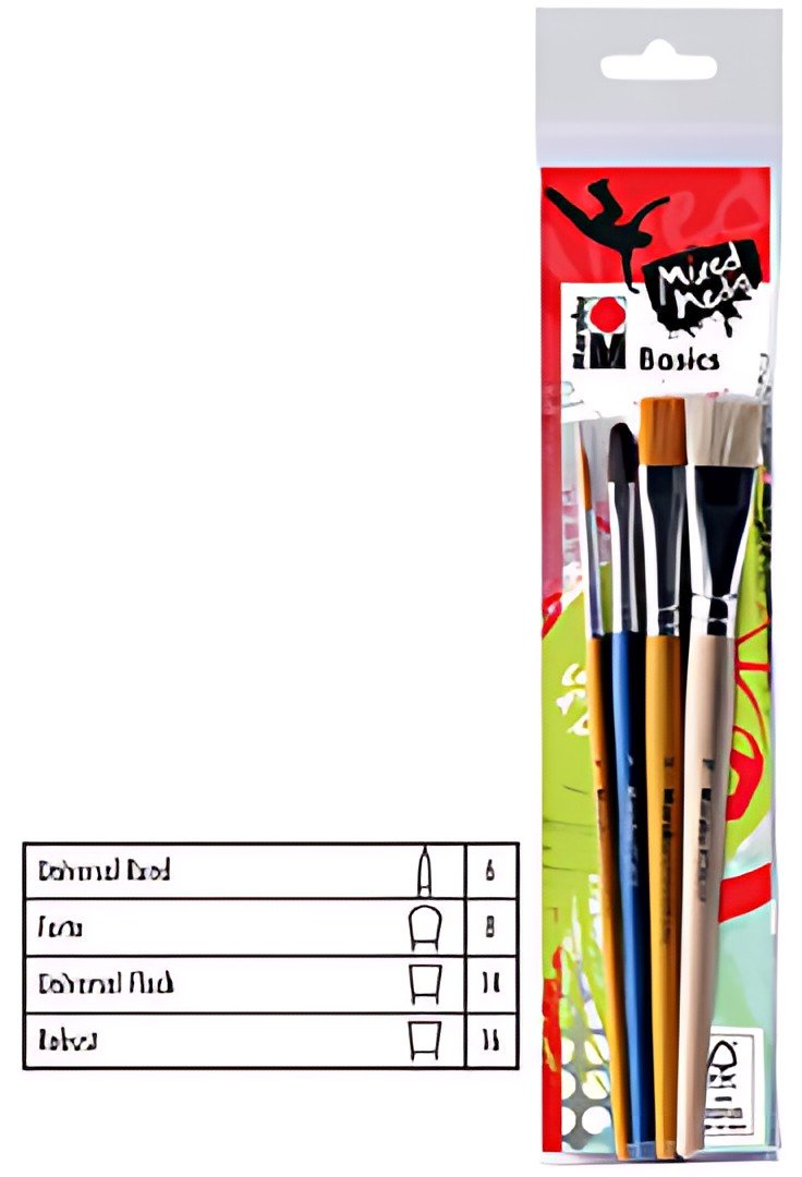 Marabu Kit de pinceaux "Basics", équipement de base