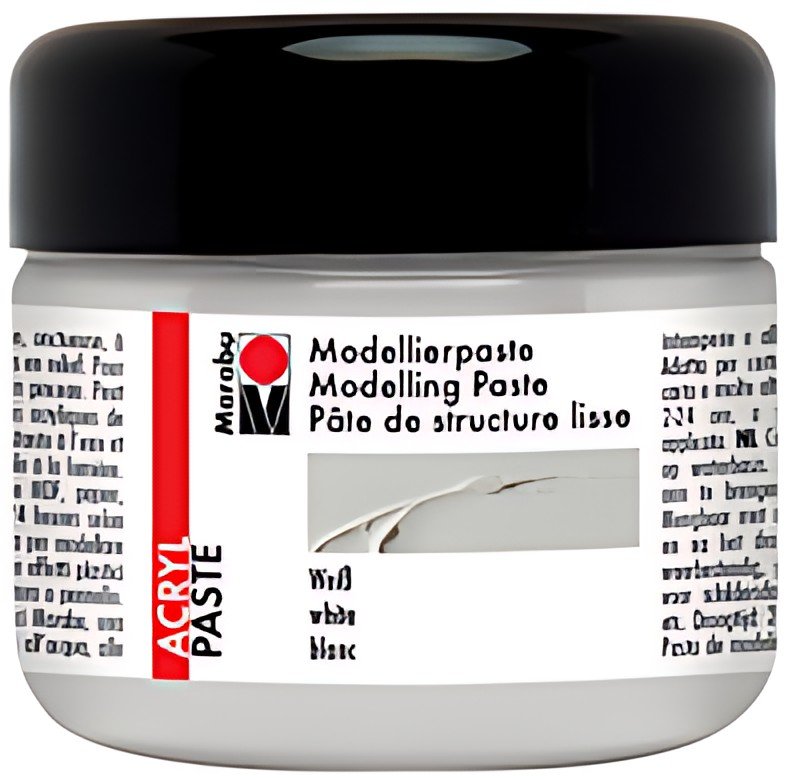 Marabu Pate de structure acrylique lisse, 225 ml, blanc,