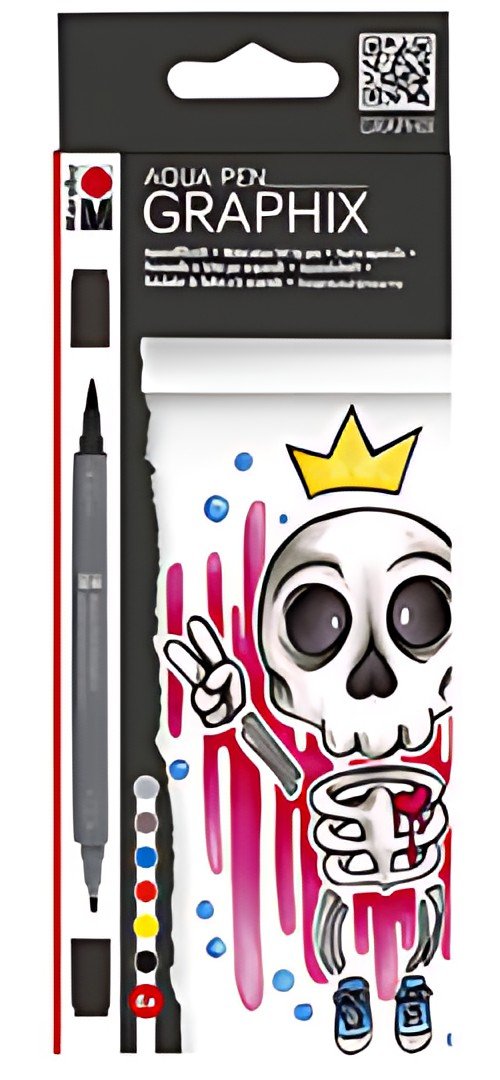 Marabu Feutres aquarellables "GRAPHIX", KING OF BUBBLEGUM,