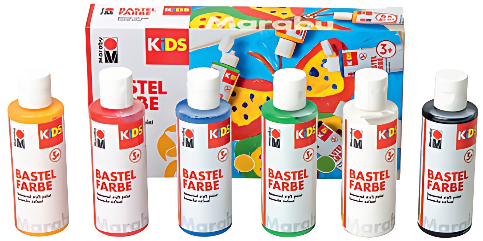 Marabu KiDS Gouache pour enfant 80 ml, kit de 6