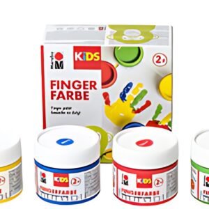 Marabu KiDS Kit de gouache au doigt, 100 ml, kit de 4